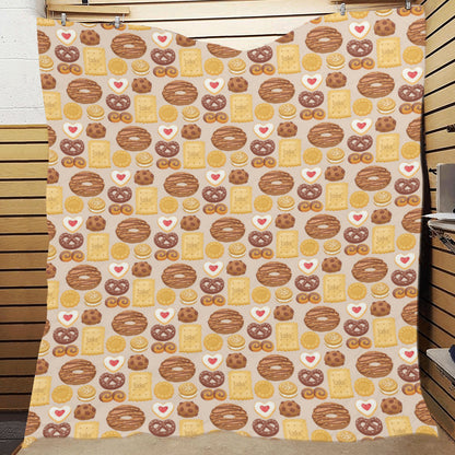 Cookie Pattern Print Design 02 Premium Quilt