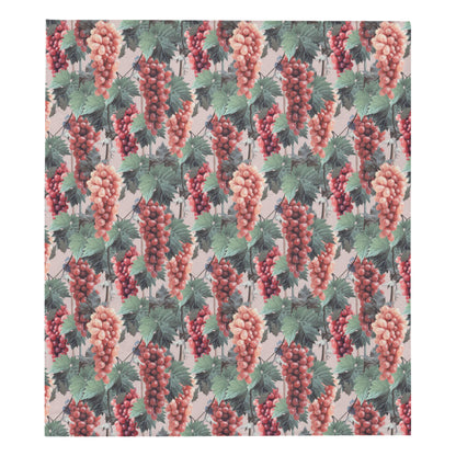 Grape Pattern Print Design GP01 Premium Quilt