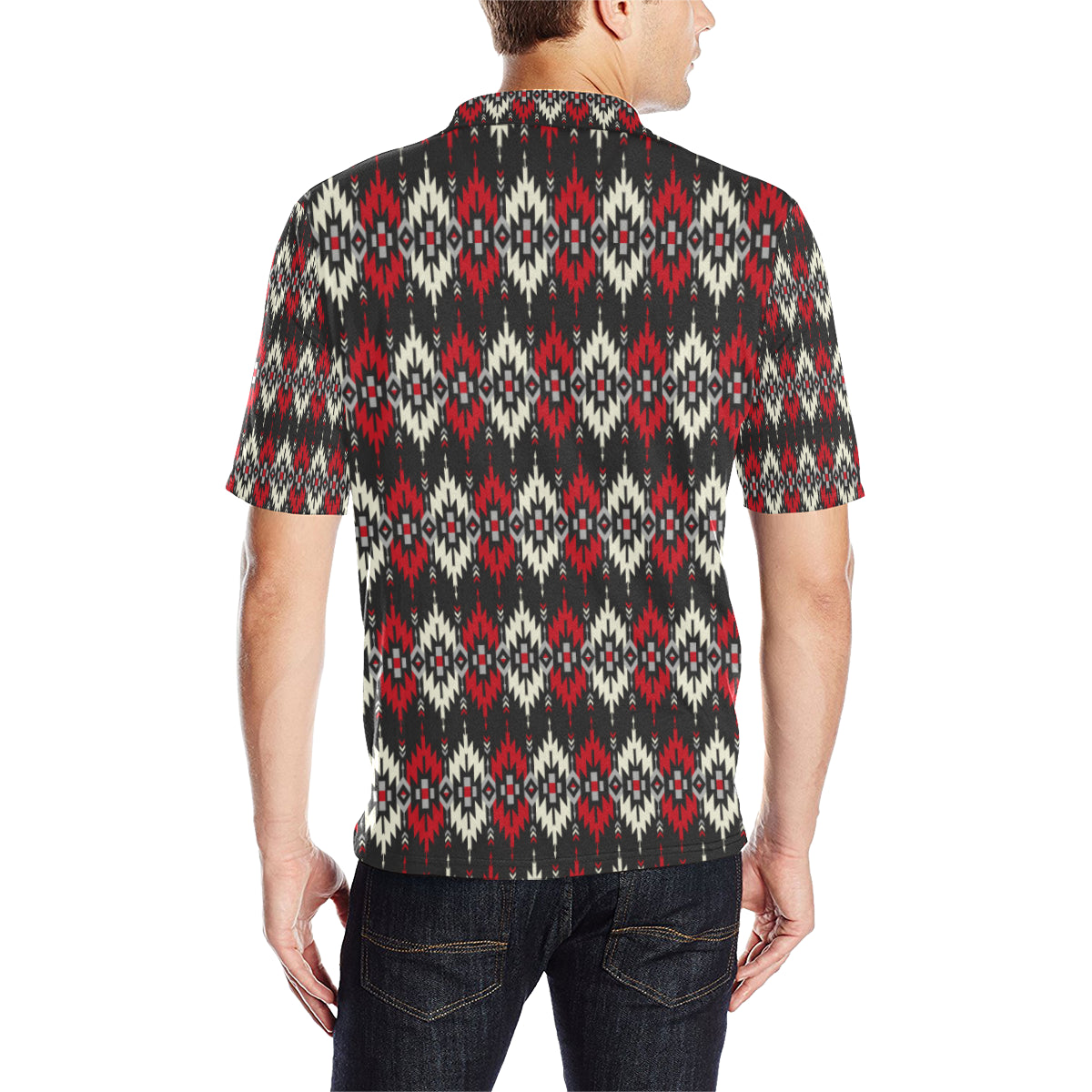 Southwestern Pattern Men Polo Shirt