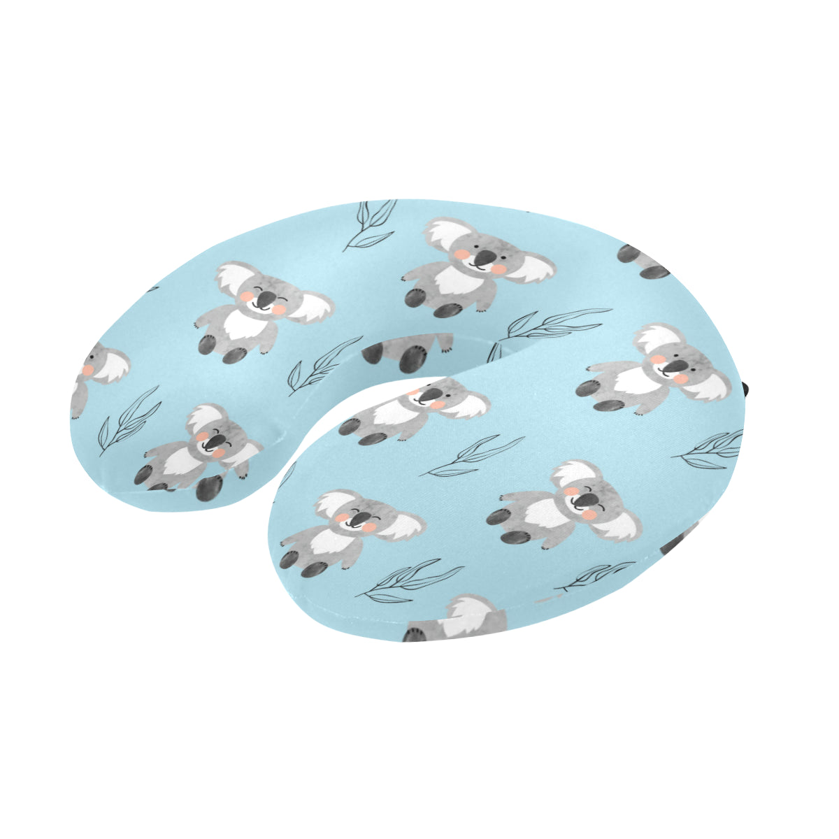 Koala Pattern Print Design 01 U-Shaped Travel Neck Pillow