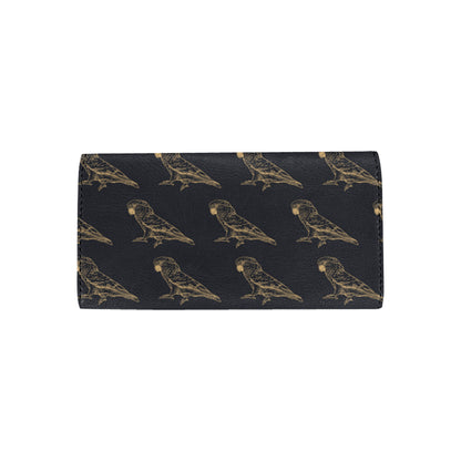 Parakeet Pattern Print Design A04 Women's Trifold Wallet