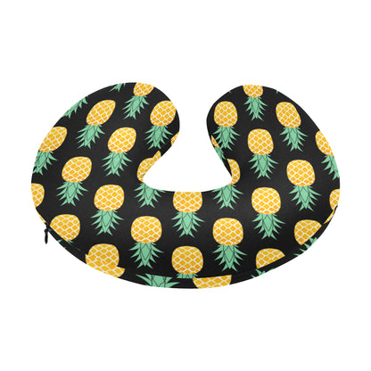 Pineapple Pattern Print Design A03 U-Shaped Travel Neck Pillow