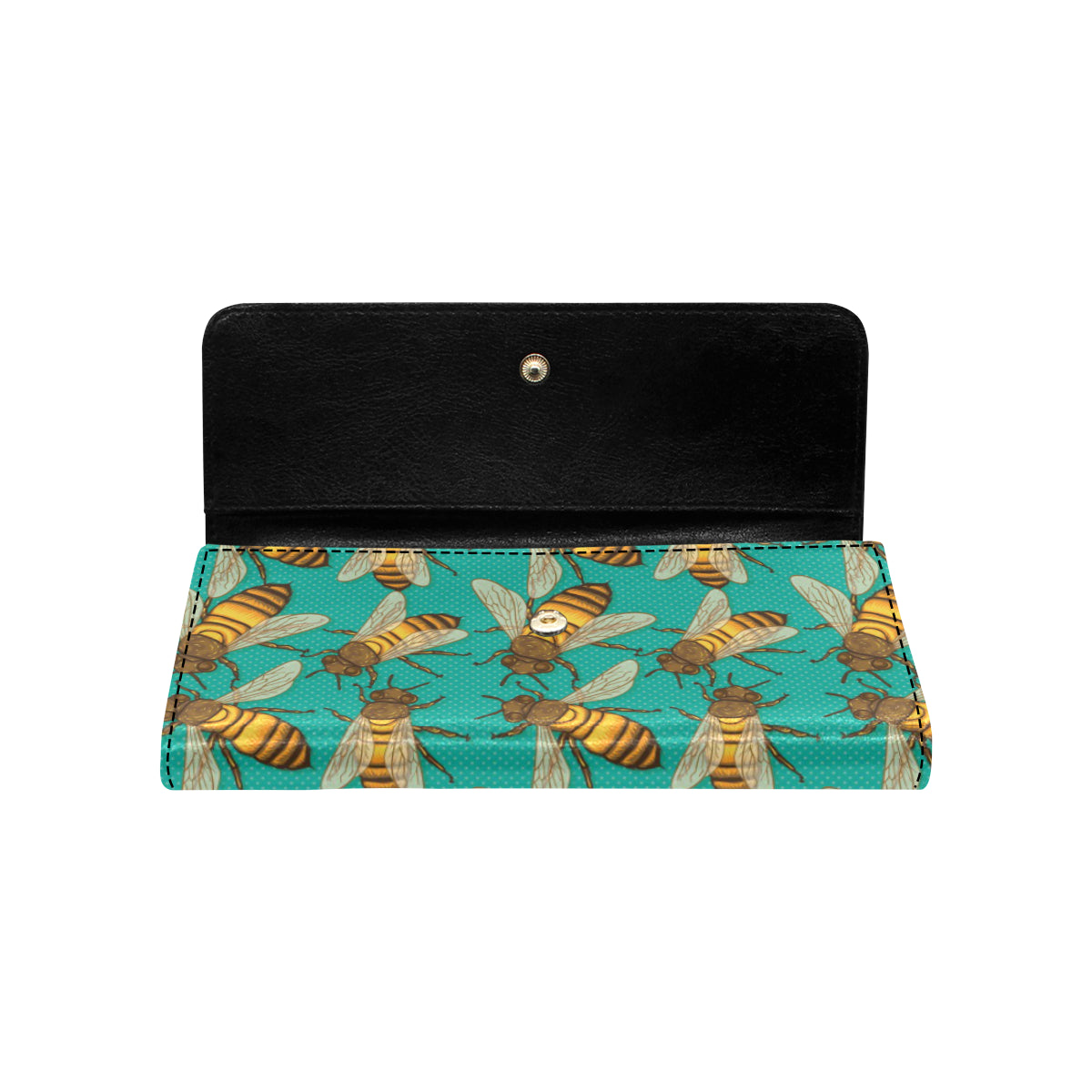 Bee Pattern Print Design BEE04 Women's Trifold Wallet