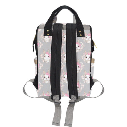 Rabbit Pattern Print Design RB07 Diaper Bag Backpack