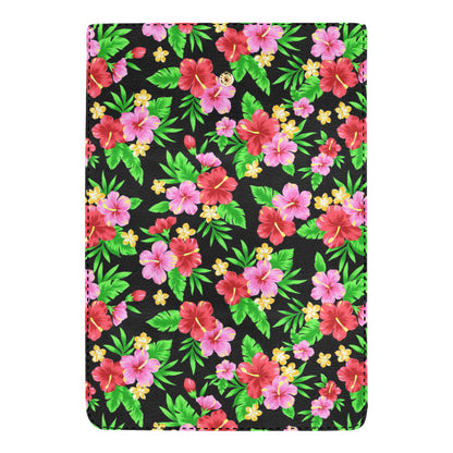 Pink Red Hibiscus Pattern Print Design HB023 Women's Trifold Wallet
