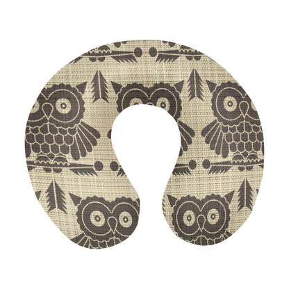 Owl Pattern Print Design A01 U-Shaped Travel Neck Pillow