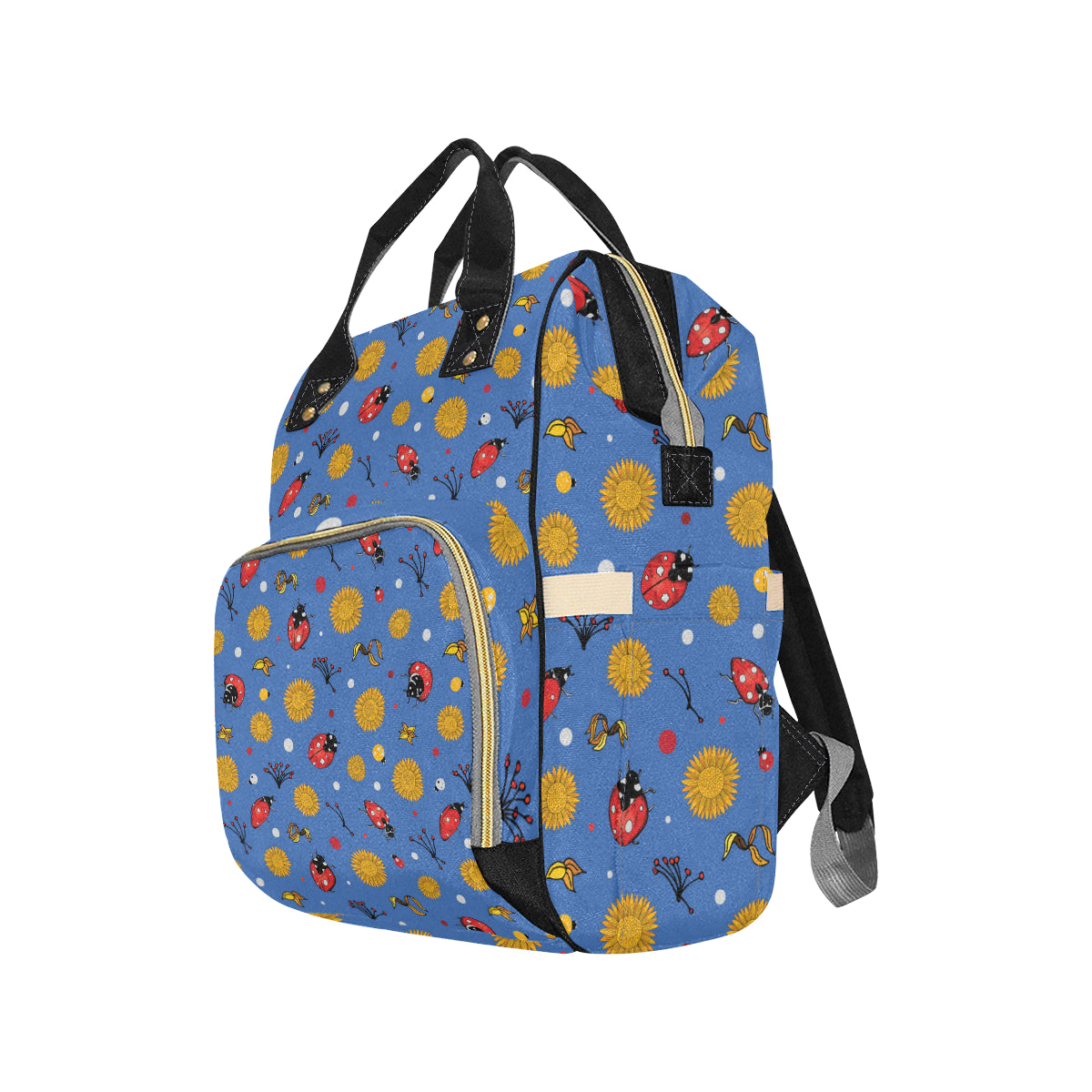 Ladybug Pattern Print Design 05 Diaper Bag Backpack
