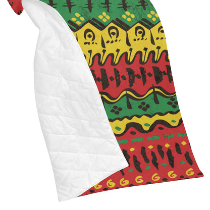 Rasta Pattern Print Design A01 Premium Quilt