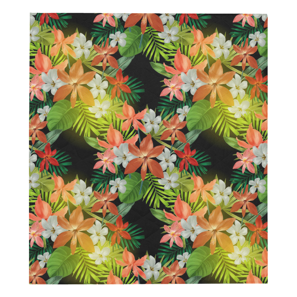 Amaryllis Pattern Print Design AL07 Premium Quilt