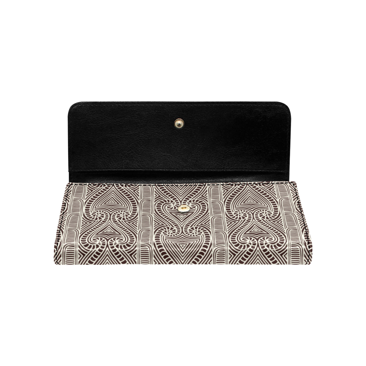 Maori Pattern Print Design 04 Women's Trifold Wallet