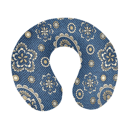 Jean Paisley Pattern Print Design 01 U-Shaped Travel Neck Pillow