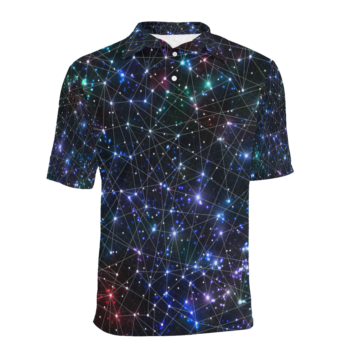 Cosmic Pattern Print Design 01 Men Polo Shirt