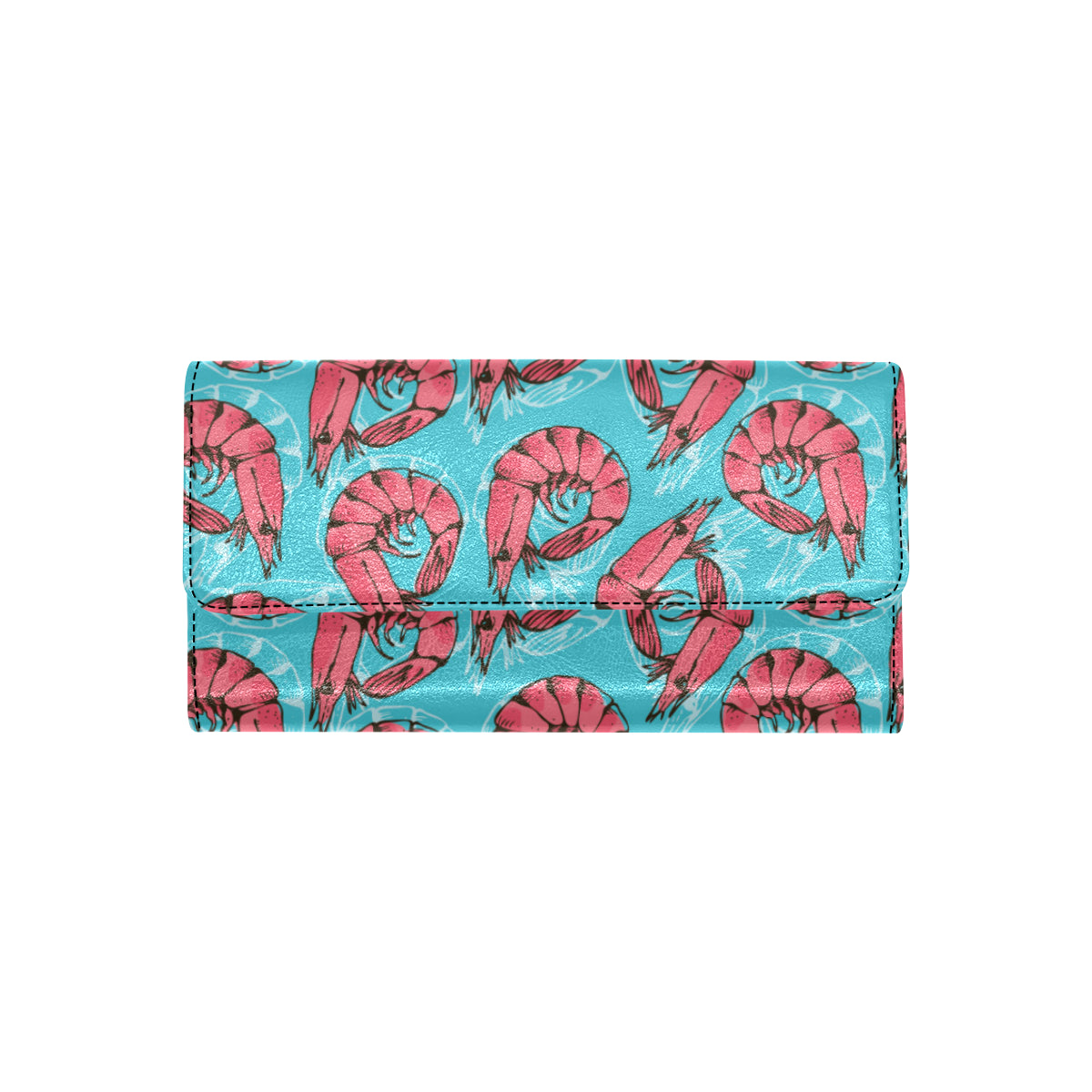 Prawn Pattern Print Design 01 Women's Trifold Wallet
