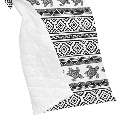 Sea Turtle Tribal Aztec Premium Quilt