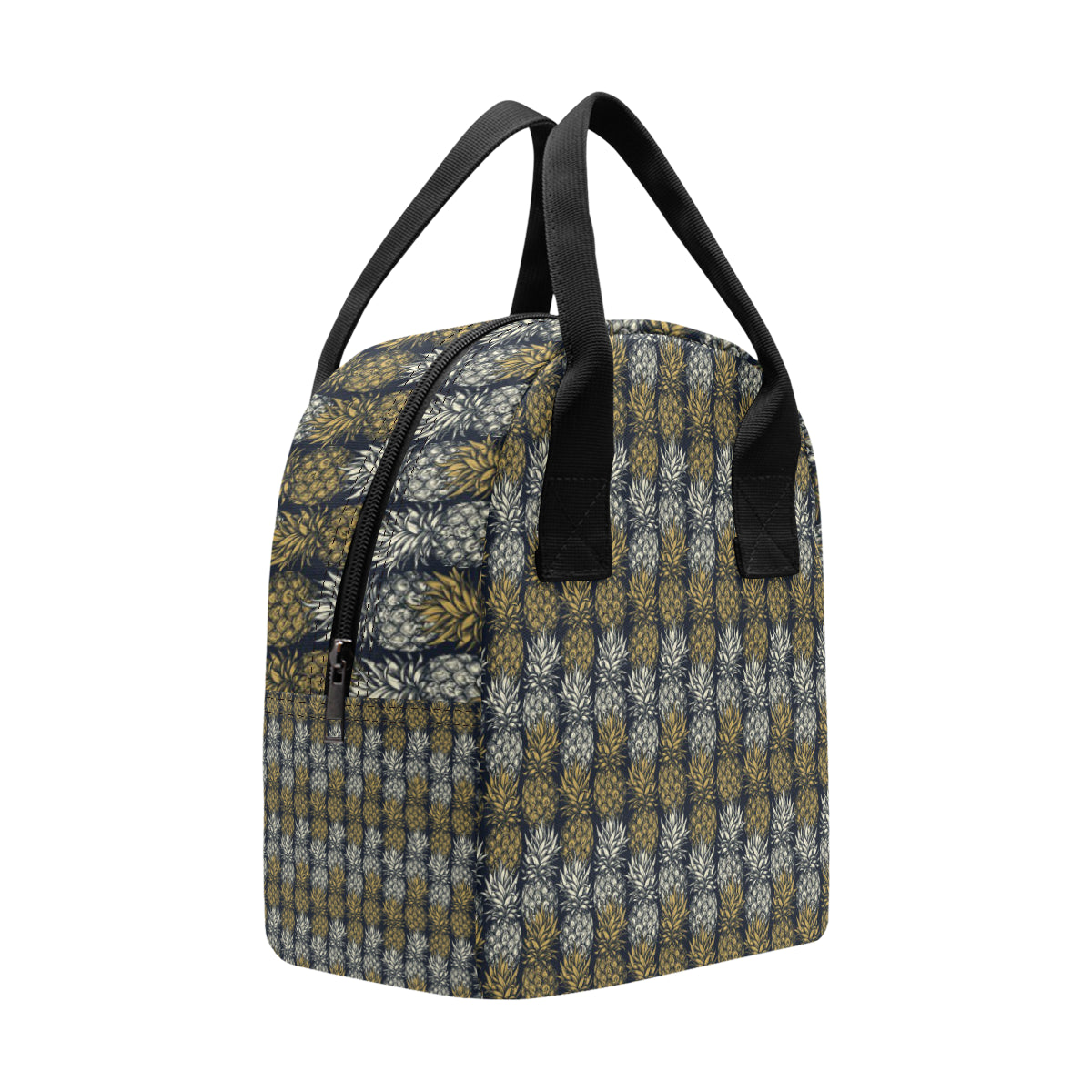 Pineapple Print Design Pattern Insulated Lunch Bag