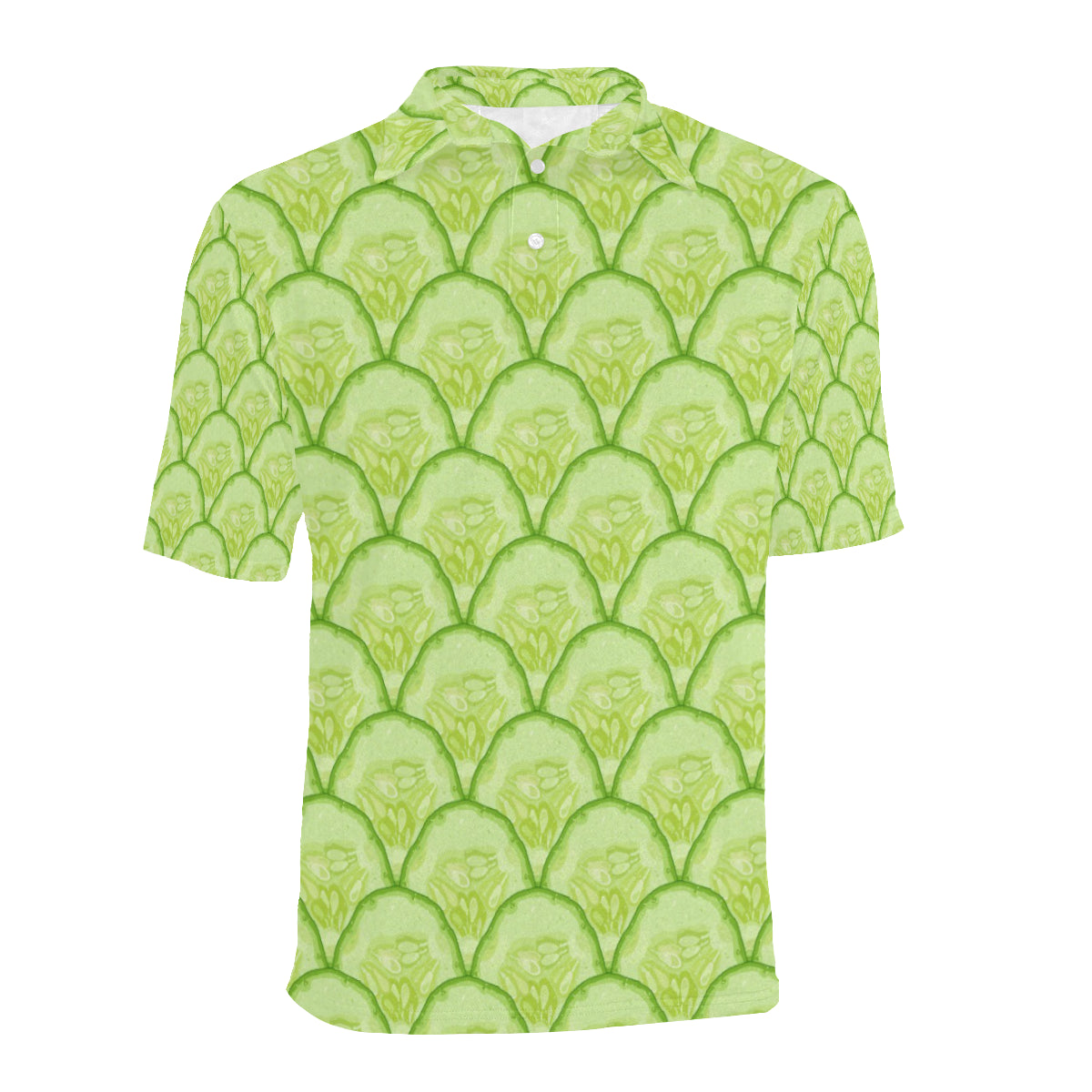 Cucumber Pattern Print Design CC04 Men Polo Shirt