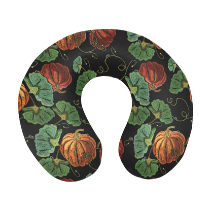 Pumpkin Pattern Print Design A02 U-Shaped Travel Neck Pillow