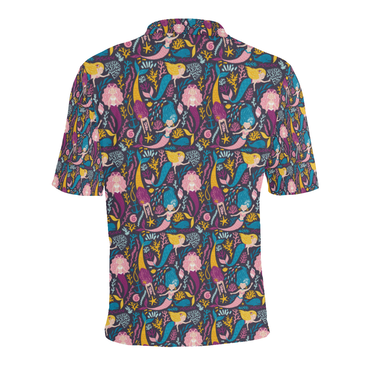 Mermaid Pattern Print Design 08 Men Polo Shirt