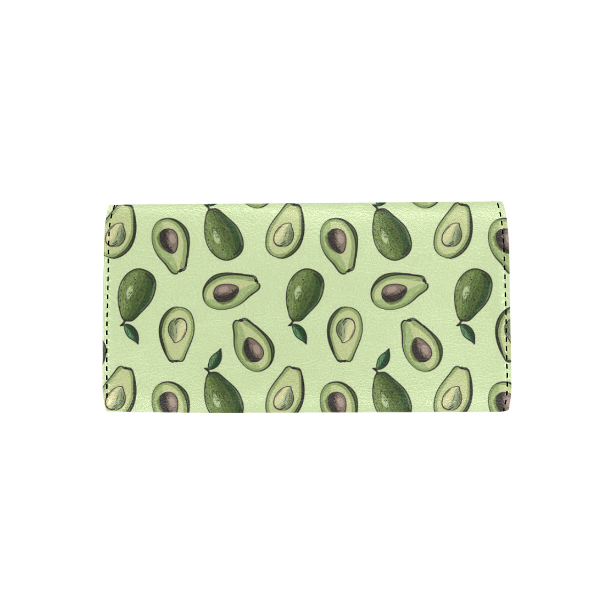 Avocado Pattern Print Design 02 Women's Trifold Wallet