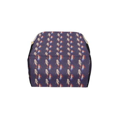 Mermaid Pattern Print Design 02 Diaper Bag Backpack