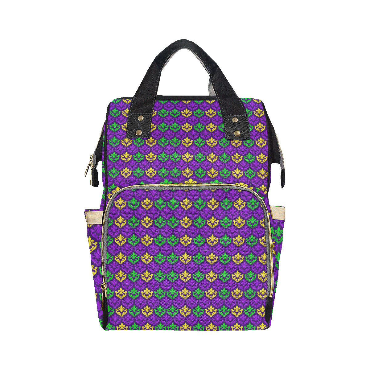 Mardi Gras Pattern Print Design 02 Diaper Bag Backpack