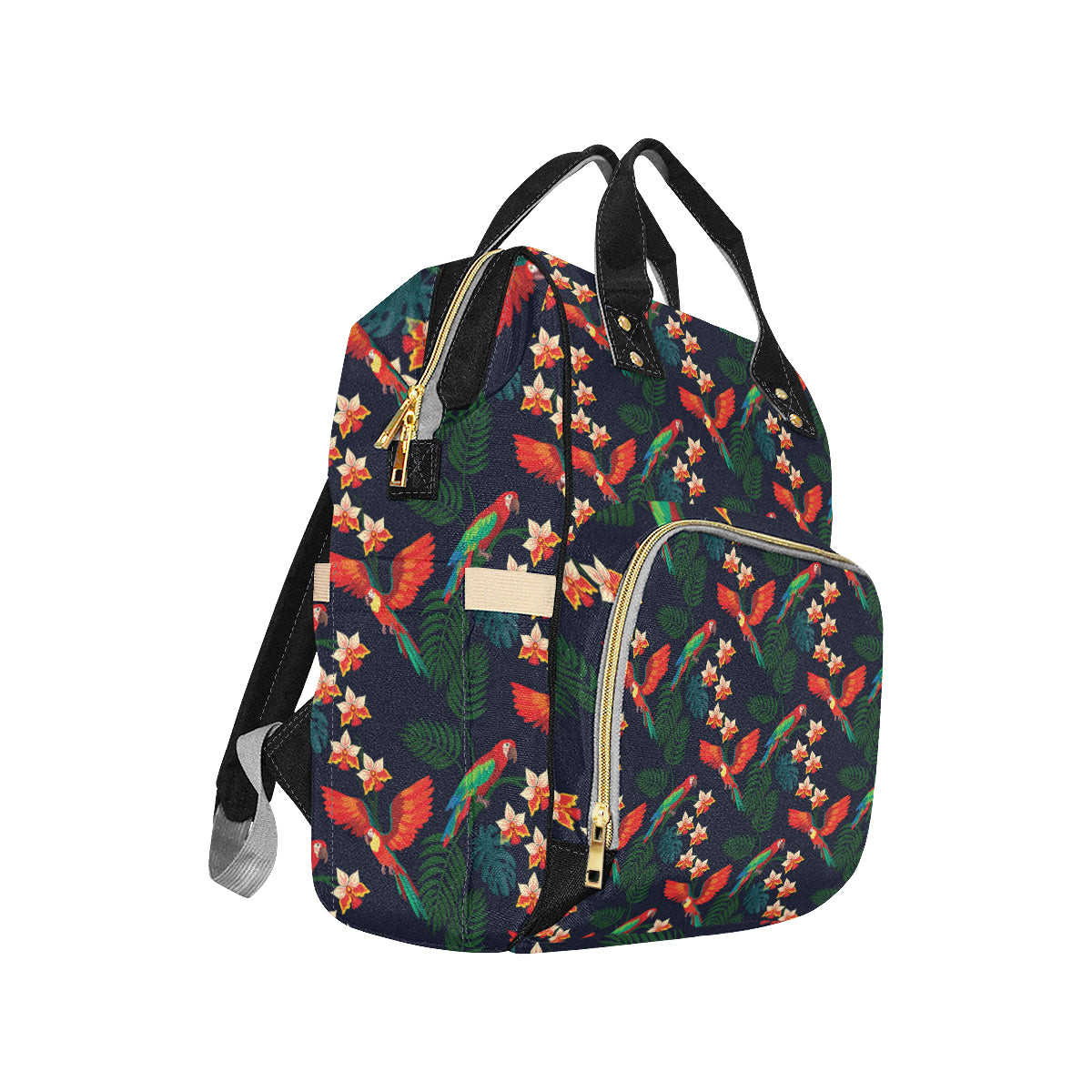 Macaw Pattern Print Design 02 Diaper Bag Backpack