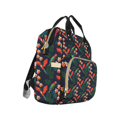Macaw Pattern Print Design 02 Diaper Bag Backpack