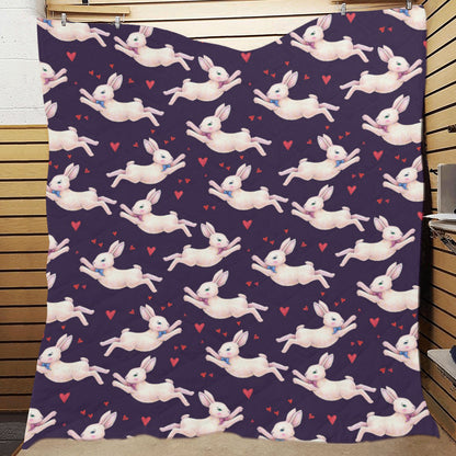 Rabbit Pattern Print Design RB016 Premium Quilt