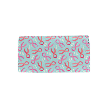 Breast cancer Pattern Print Design 03 Women's Trifold Wallet
