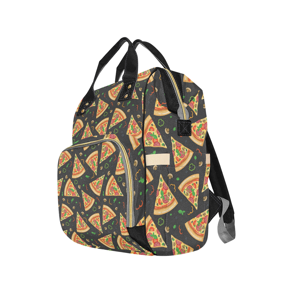 Pizza Pattern Print Design A02 Diaper Bag Backpack
