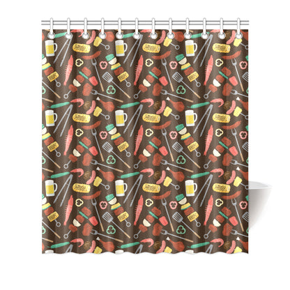Barbecue Pattern Print Design 05 Shower Curtain