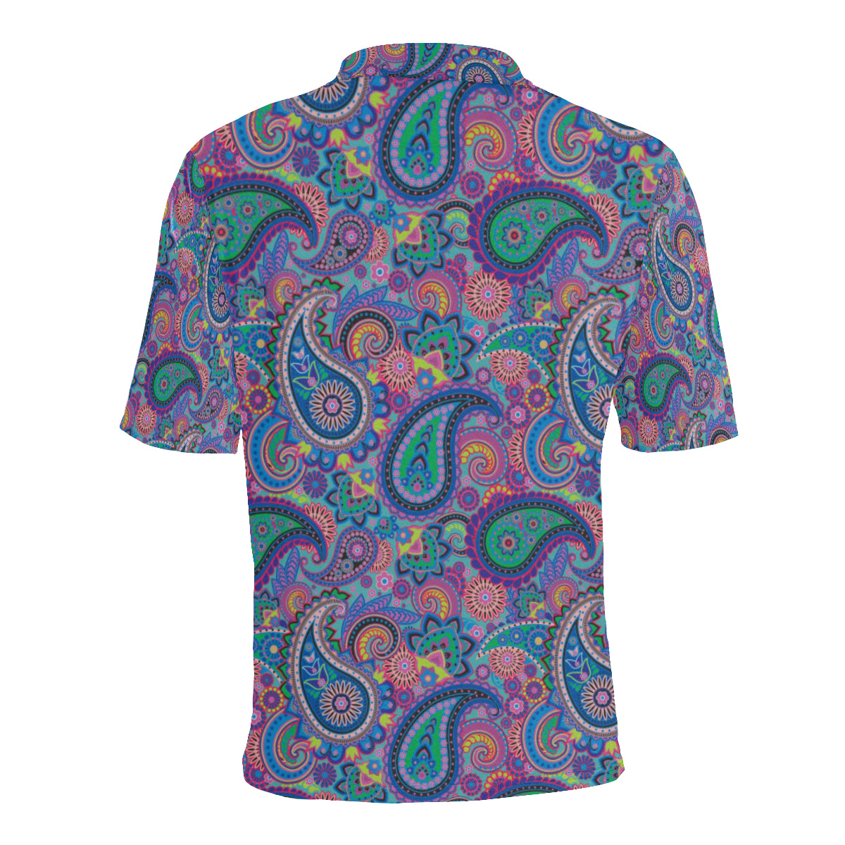 Paisley Colorful Pattern Print Design A02 Men Polo Shirt