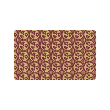 Yin Yang Style Pattern Design Print Rubber Doormat