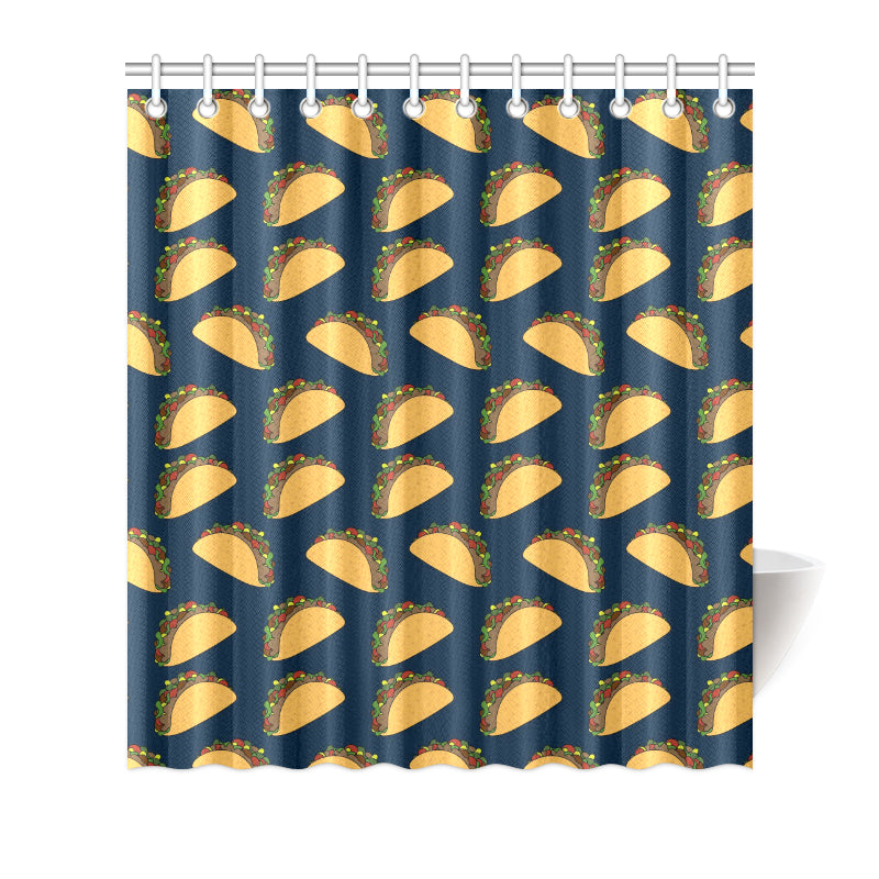 Taco Pattern Print Design TC04 Shower Curtain