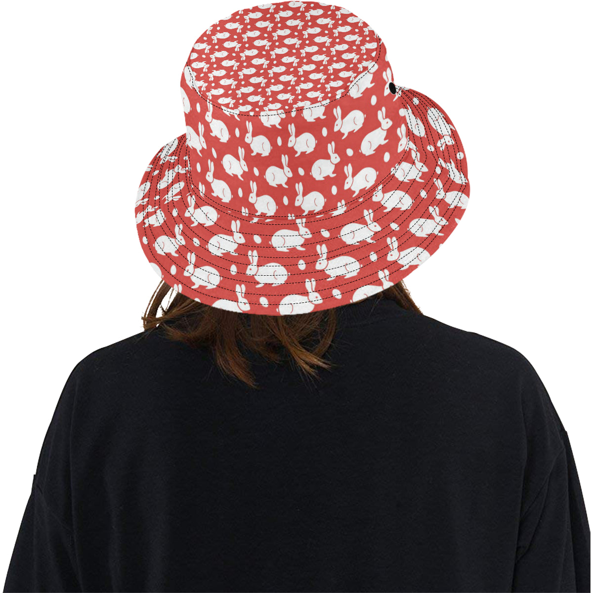 Rabbit Pattern Print Design RB017 Unisex Bucket Hat