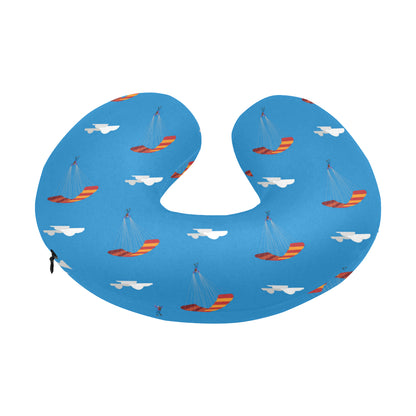 Skydiving Pattern Print Design 02 U-Shaped Travel Neck Pillow