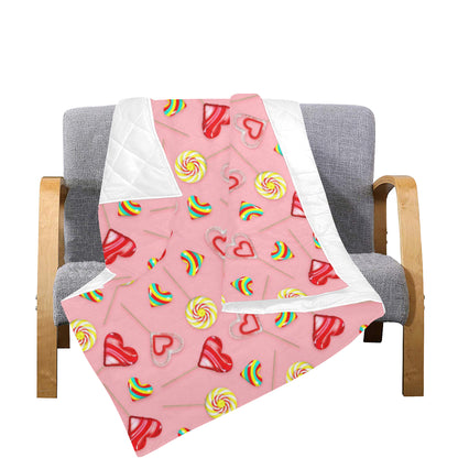 Lollipop Pattern Print Design LL05 Premium Quilt