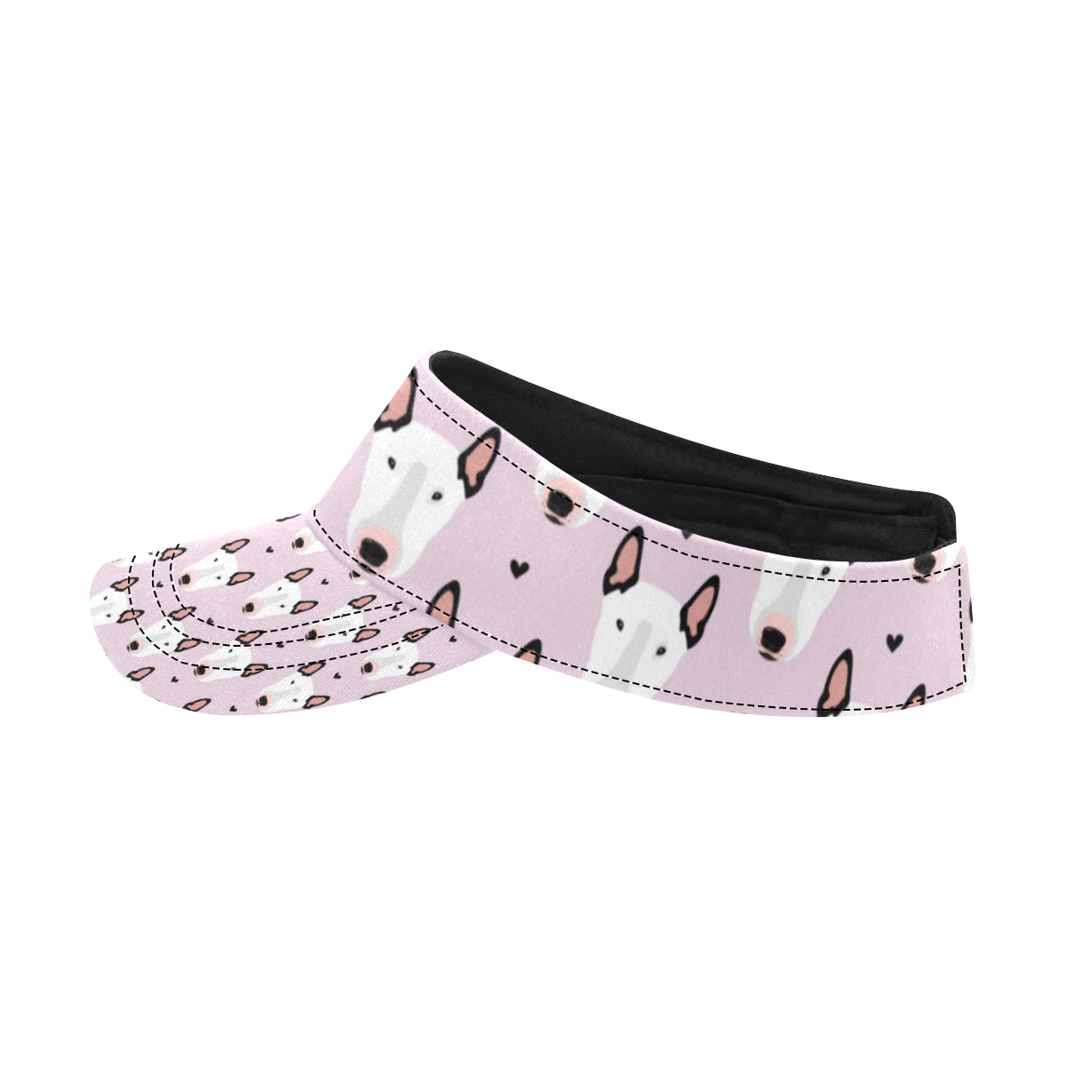 Bull Terrier Pink Print Pattern Unisex Sun Visor