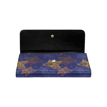 Goldfish Pattern Print Design 01 Women's Trifold Wallet