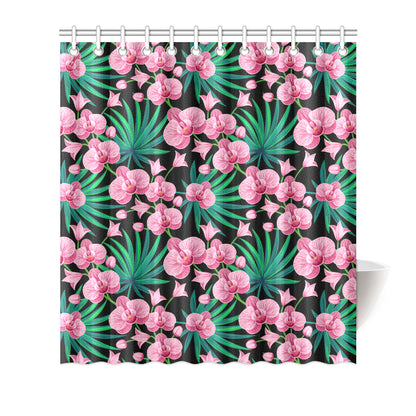 Orchid Pink Pattern Print Design OR06 Shower Curtain