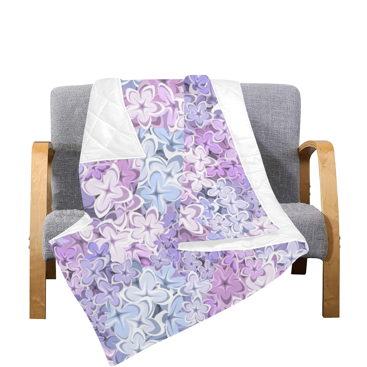 Lilac Pattern Print Design LI01 Premium Quilt