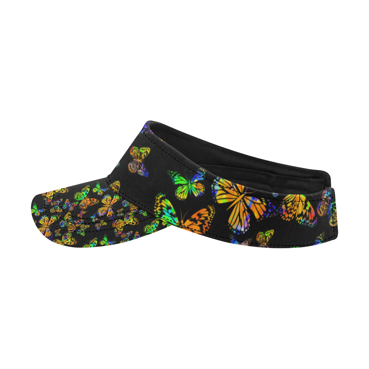 Butterfly Neon Color Print Pattern Unisex Sun Visor