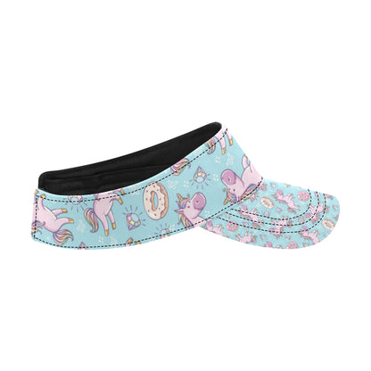 Donut Unicorn Pattern Print Design DN016 Unisex Sun Visor