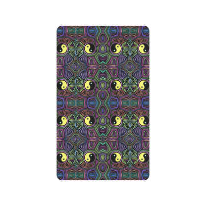 Yin Yang Neon Color Design Print Rubber Doormat