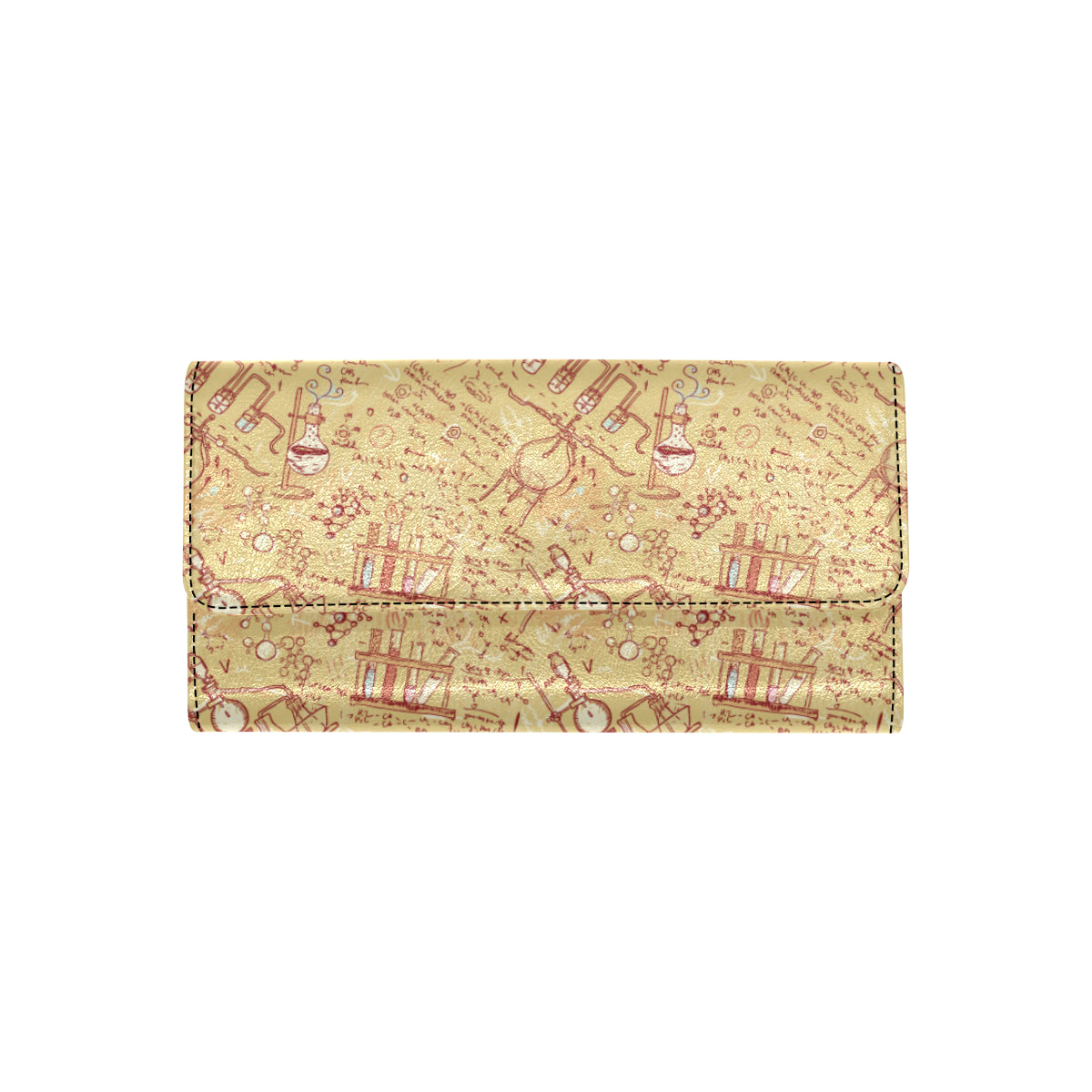 Chemical Pattern Print Design 01 Women's Trifold Wallet