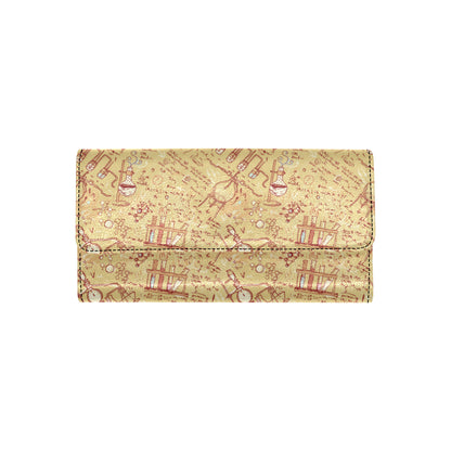 Chemical Pattern Print Design 01 Women's Trifold Wallet