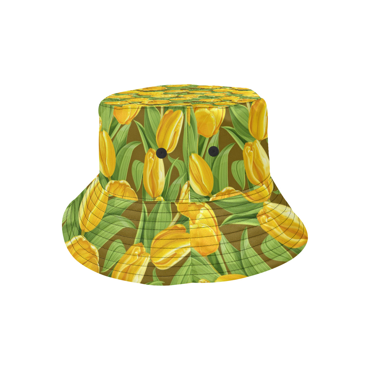 Tulip Yellow Pattern Print Design TP010 Unisex Bucket Hat