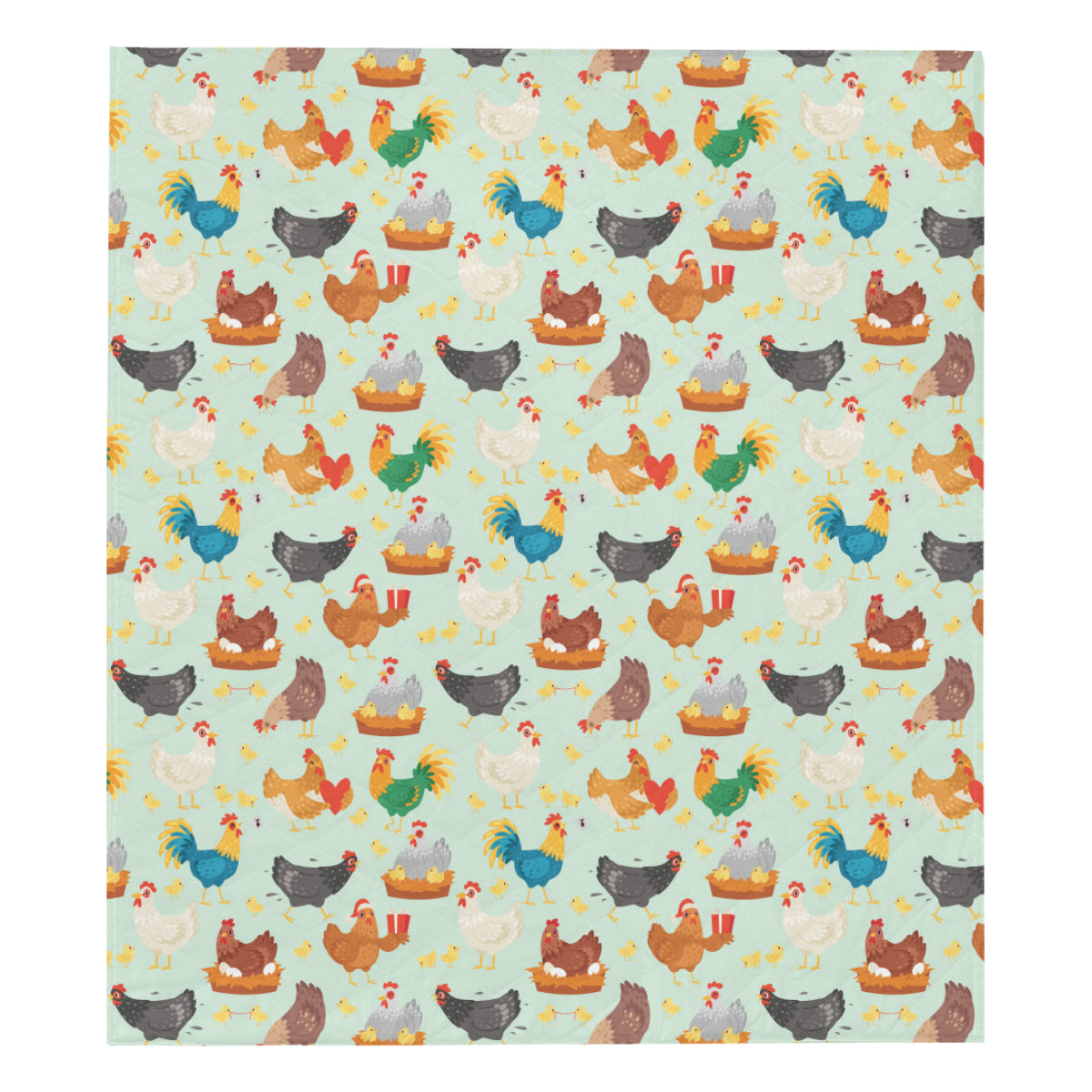 Chicken Pattern Print Design 07 Premium Quilt