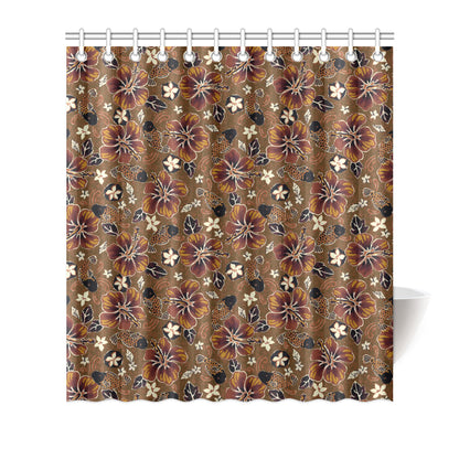 Hawaiian Themed Pattern Print Design H01 Shower Curtain