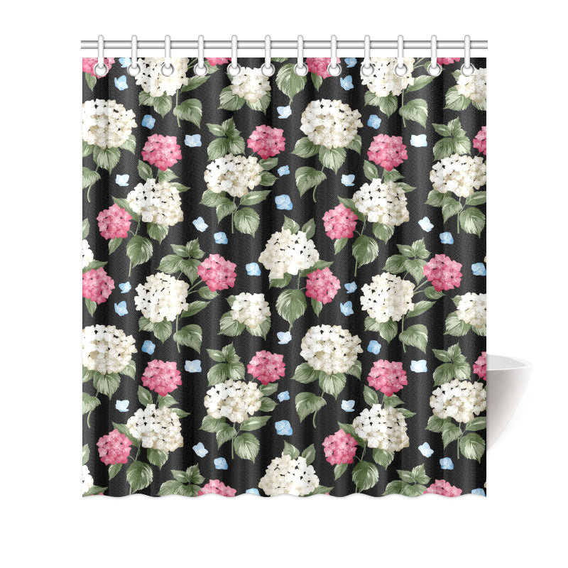 Hydrangea Pattern Print Design HD09 Shower Curtain